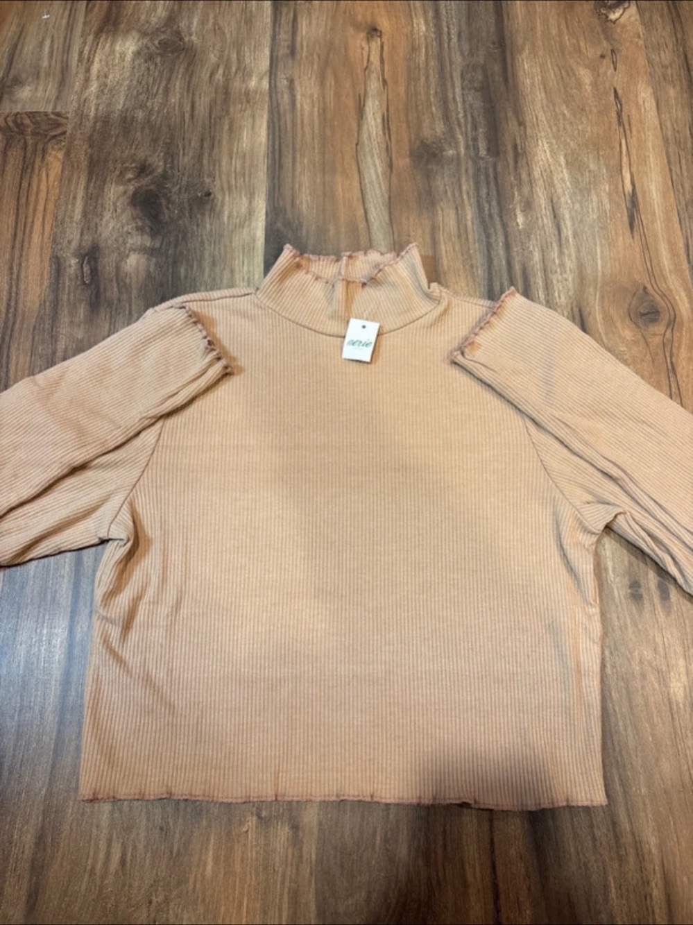NWT aerie Ribbed Turtleneck Sweater in Brown Size Medium